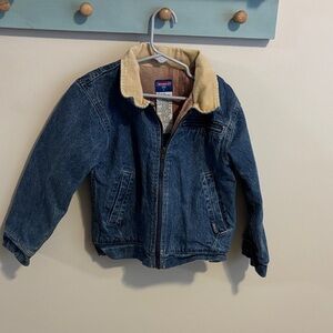 Vintage Dickies Blue Denim Kids Jacket with corduroy Collar size 5